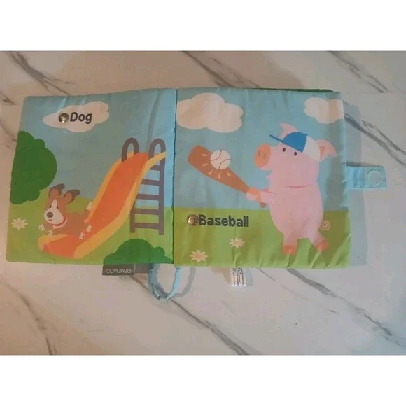 Demdaco Friends At The Park Soft Fabric Plush Book  w/ Sounds Interactive - Picture 2 of 7